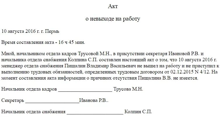 Прогулом является отсутствие на рабочем месте