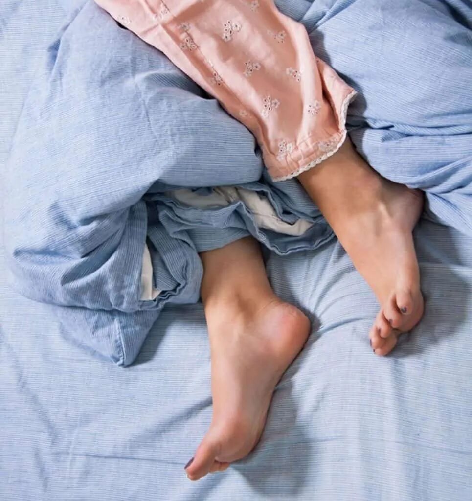 The next morning. Restless Leg Syndrome Bed. Morning feeling.
