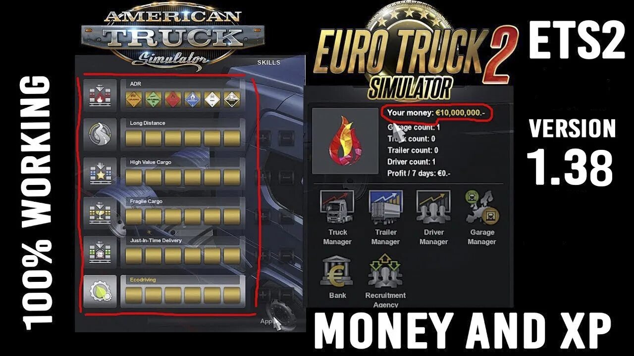 Mod money games. Мод на етс 2 деньги и опыт. Euro Truck Simulator 2 Mod на деньги. Уровни етс. ATS мод на деньги и опыт.