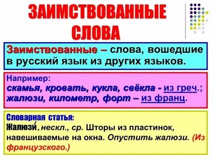 Заимствованные слова примеры 10 слов