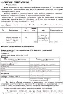 Заключение об оценке имущества