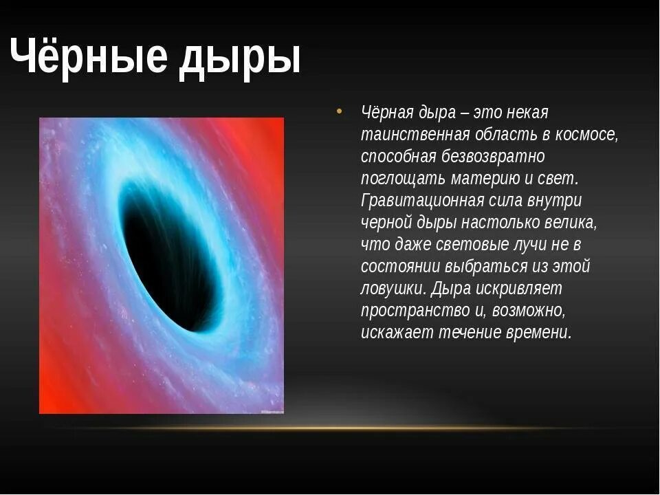 Какой космический объект называют. Черная дыра. Чёрная дыра в космосе. Черные дыры кратко. Черные дыры презентация.