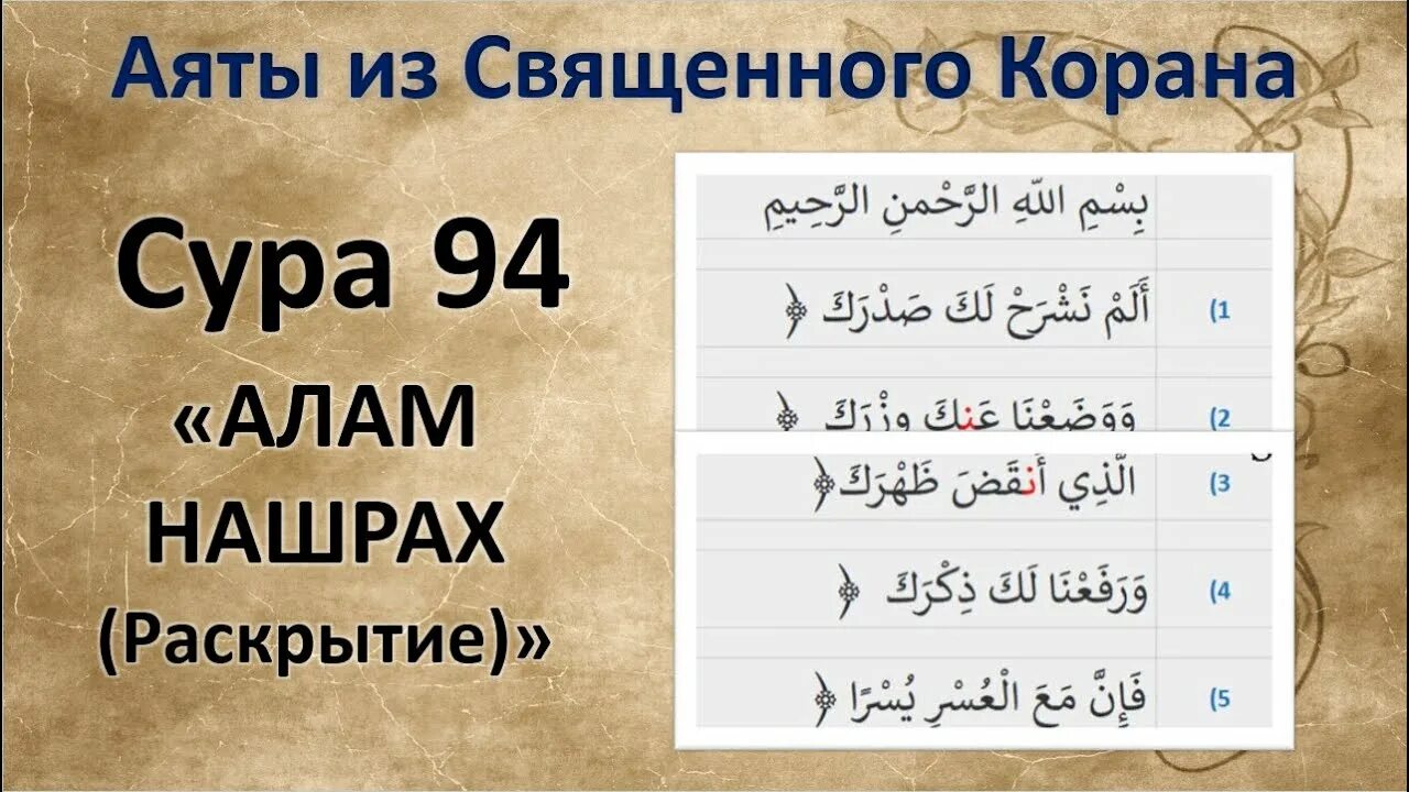 Сура алям нашрах. Алам Нашрах. Сура. Сура Алам Нашрах. Нашрак Сура.