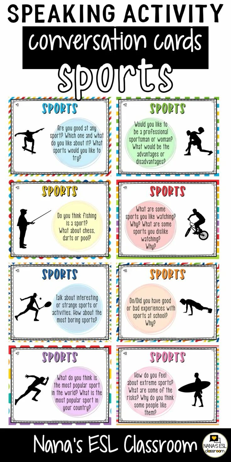 Sport speaking Cards. Speaking activities. Карточки для speaking. Speaking activity about Sports.