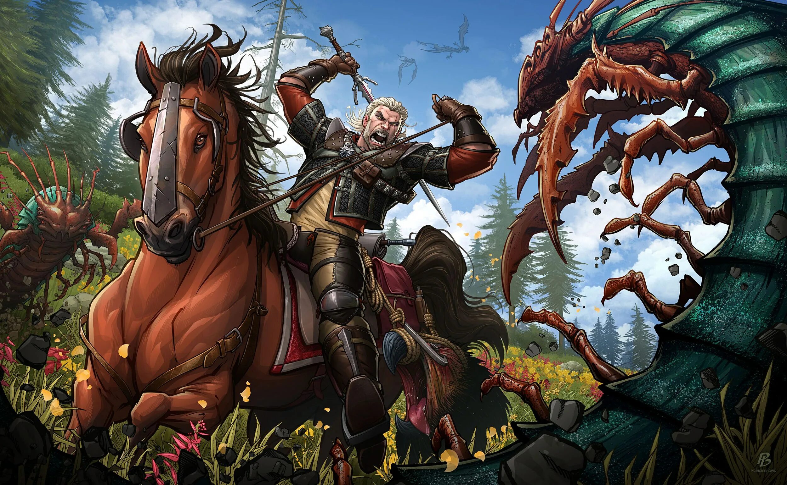 Патрик Браун Ведьмак. Witcher 3 Art. Ведьмак 3 Дикая охота арт. Патрик Браун арты Ведьмака