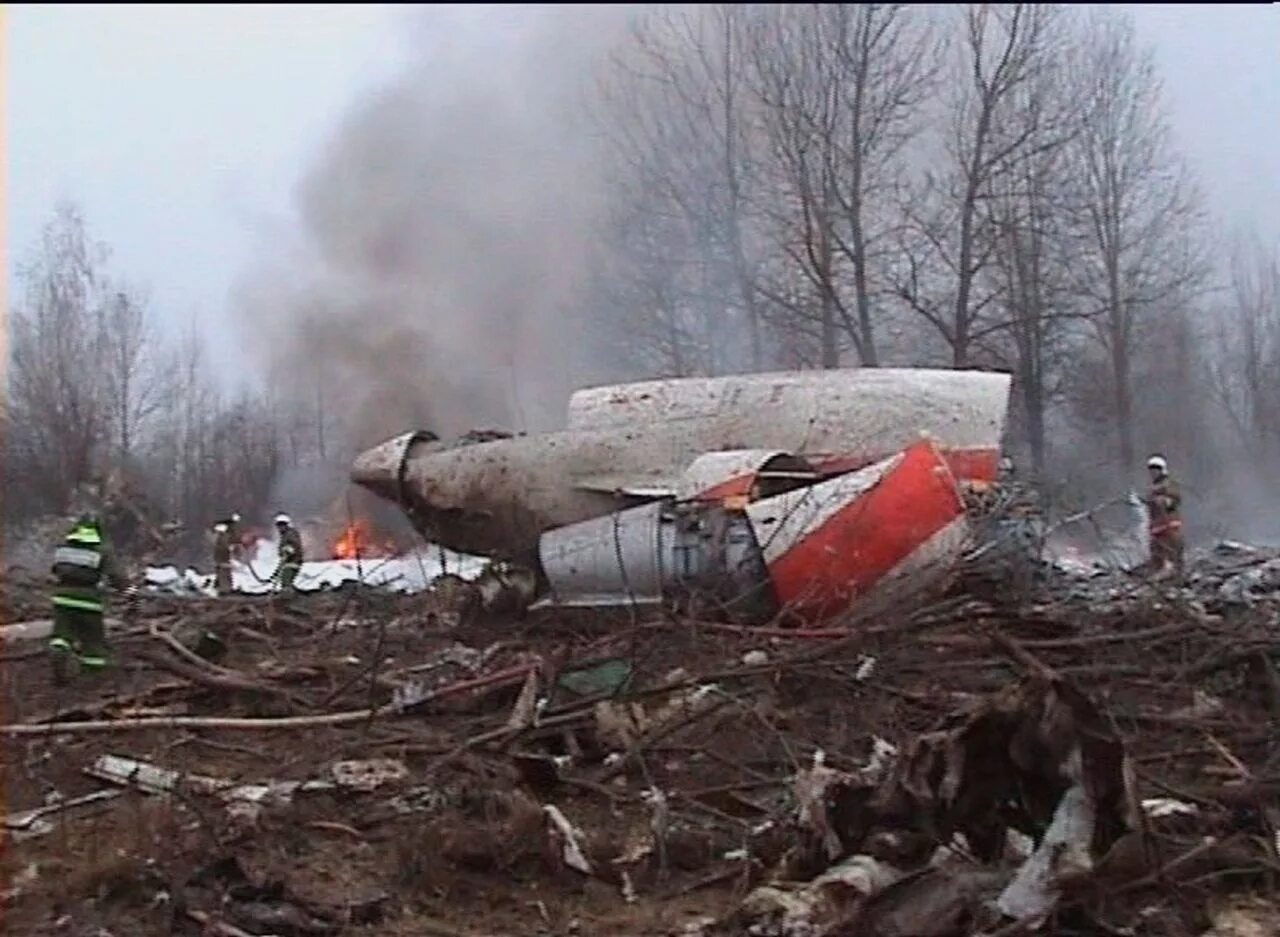 Катастрофа ту-154 в Смоленске 2010. Самолет Качиньского под Смоленском. 14 апреля 2010