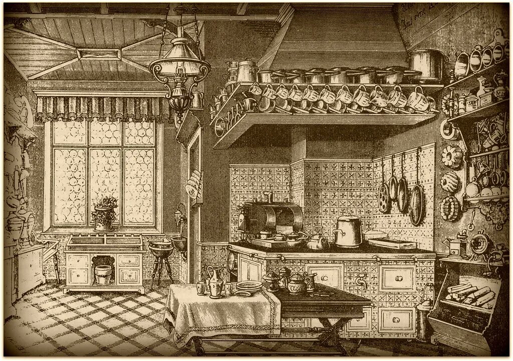 Кухни века. Кухня викторианской эпохи. викторианская кухня 19 век. кухни викторианской англии. интерьер викторианской кухни 19 век.