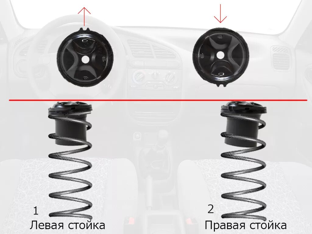 Поставить пружину на переднюю стойку