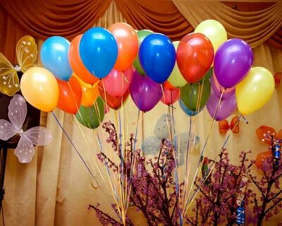 Шары с цветами на день рождения