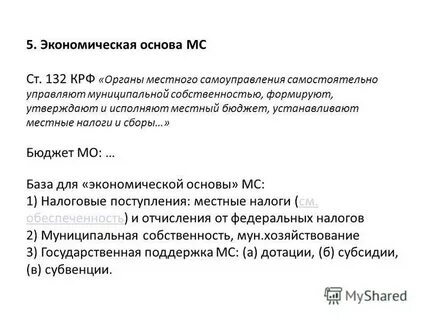 Конституционные основы органов местного самоуправления