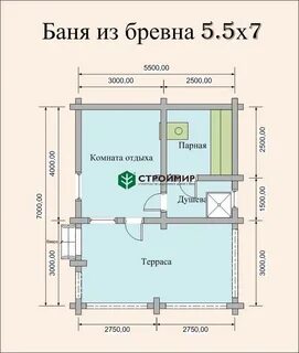 План бани 7 7