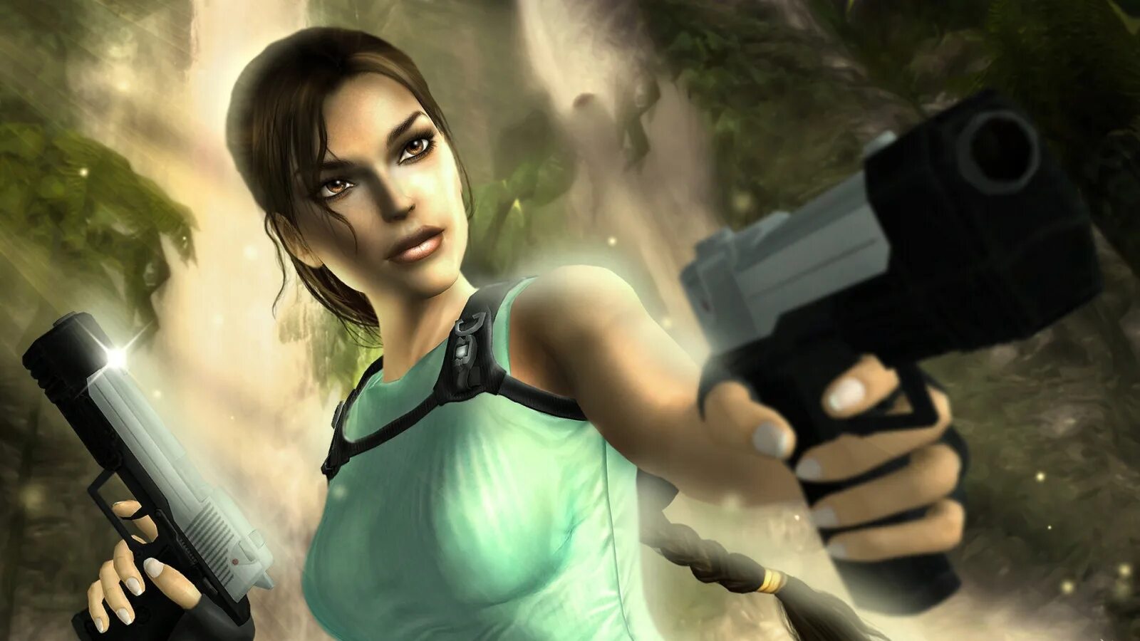 Lara Croft. Lara Croft Guns.