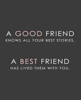 But being good with friends