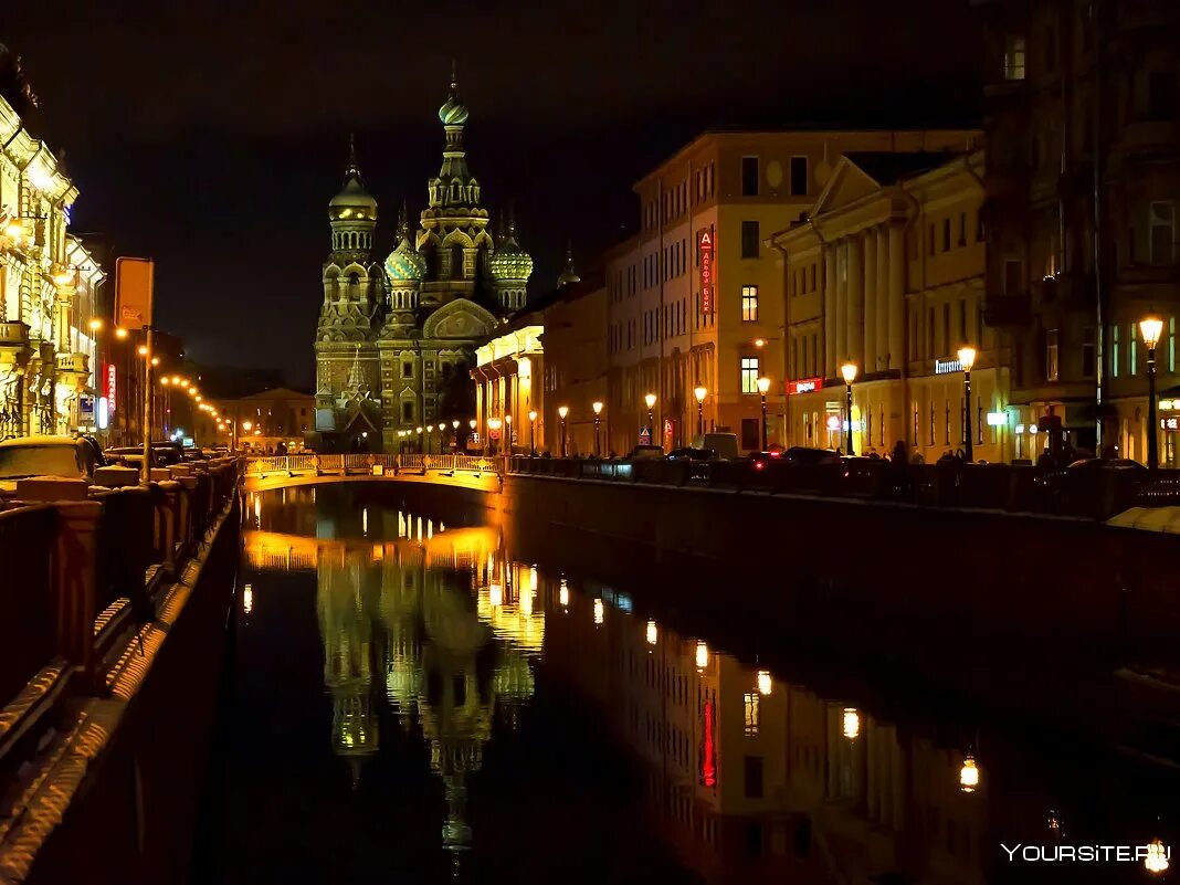 Ночной Санкт-Петербург. Санкт-Петербург центр города.