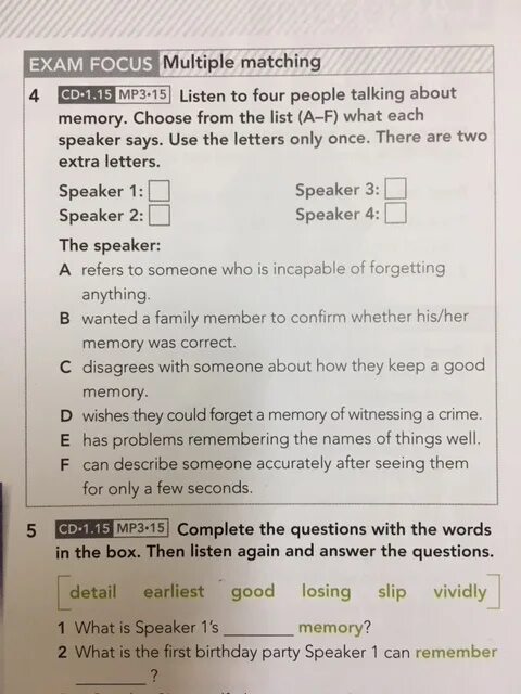 What did each speaker say use said. Focus on exams zno use of english multiple choice. focus on exams zno b1+.