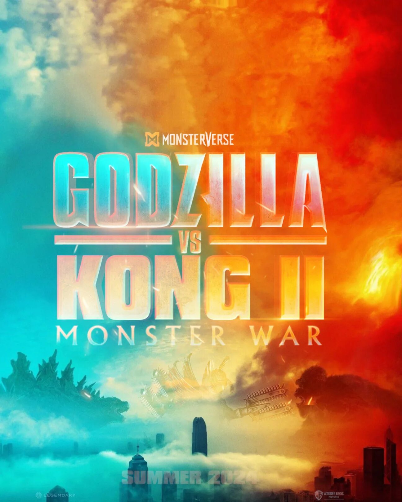 Godzilla x kong new empire дата выхода. Кинконг 2024. Годзилла и Конг новая Империя Постер.