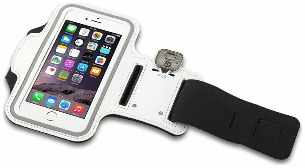 Спортивный чехол на руку для iphone 12 Pro Max. Спортивный чехол/сумка для смартфона DF Run-02 (Black). Держатель для телефона на руку. Держатель для смартфона "руки".