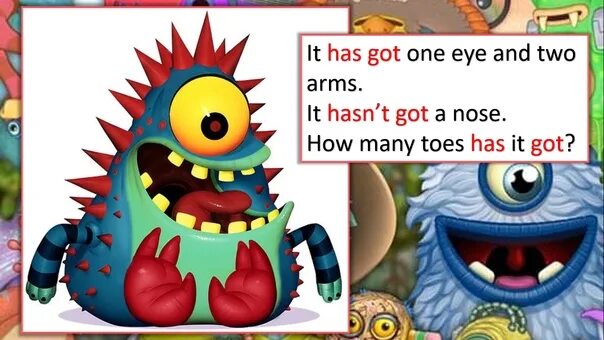 Описание монстрика на английском. Описание монстра на английском. Monster description for kids. Have has got monsters. Have has got monsters.