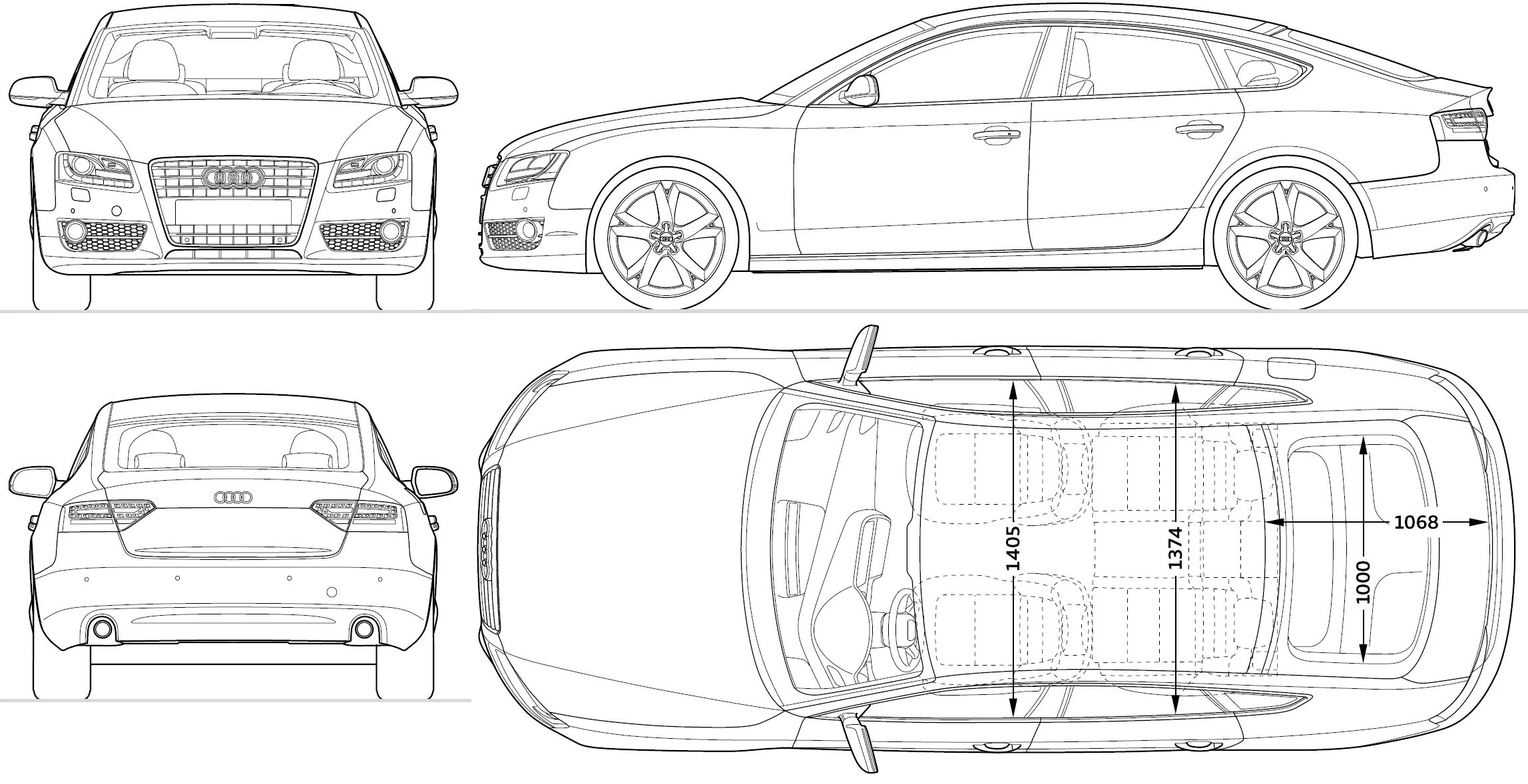 Длина рс. Габариты Ауди а5 Спортбэк. Audi a5 Blueprint. Audi a5 Sportback чертеж. Audi a5 Sportback Blueprint.
