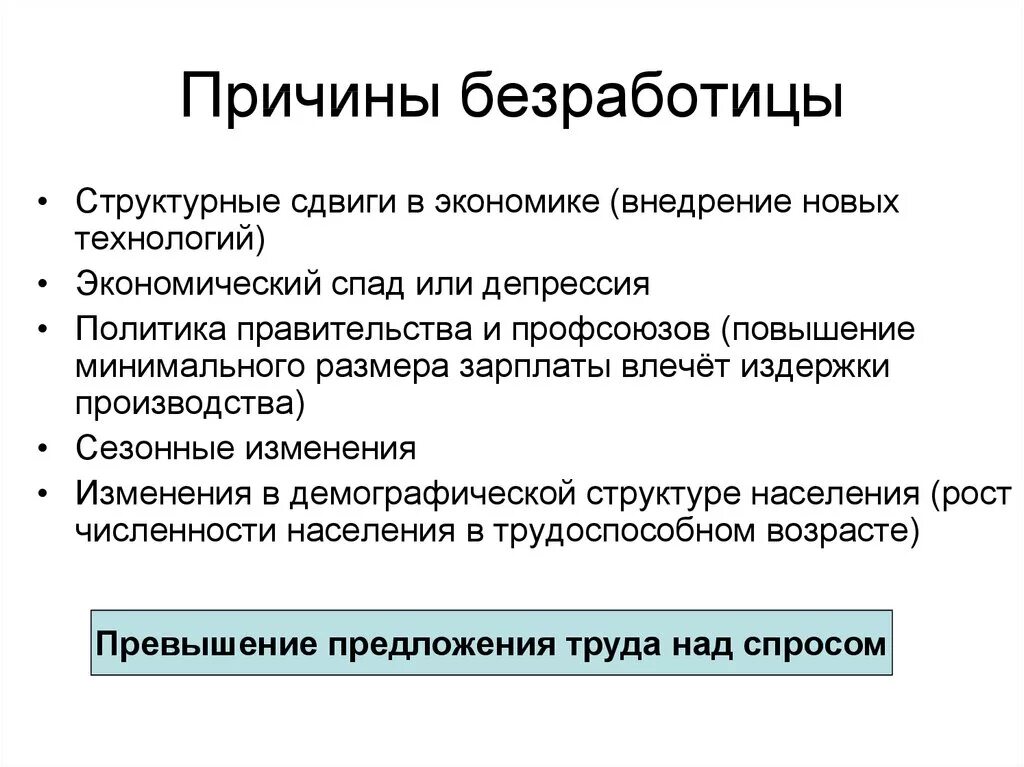 Назовите основные причины безработицы. Причины возникновения безработицы. Каковы причины безработицы кратко. Безработица. Причины возникновения. Виды безработицы..