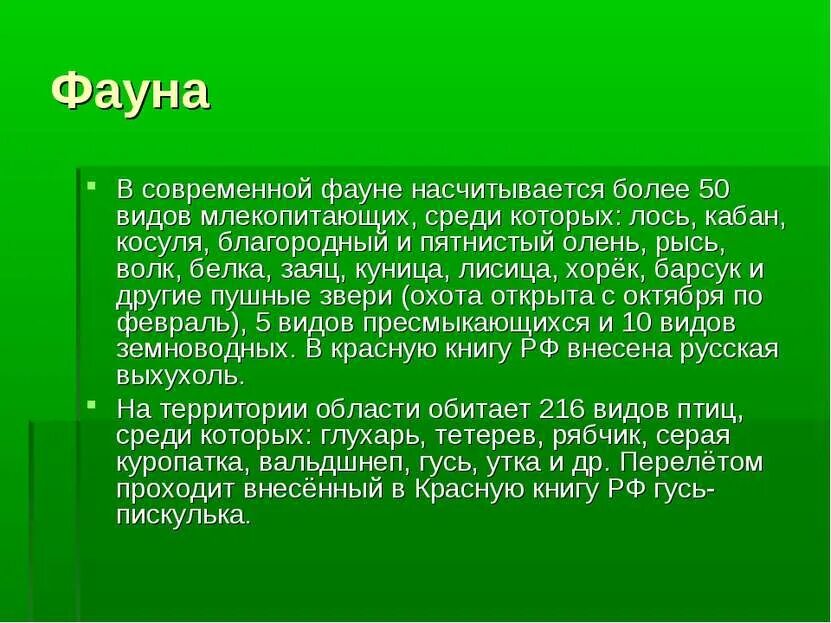 Растительный и животный мир Владимирской области. Фауна Владимирской области. Растительный и животный мир Владимирской области кратко.