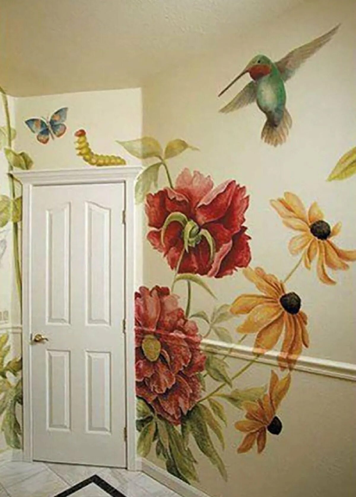 Картина над дверью. Панно на дверь. Уголок на стену на обои декоративный. Декорирование дверей. Трафареты над дверями.