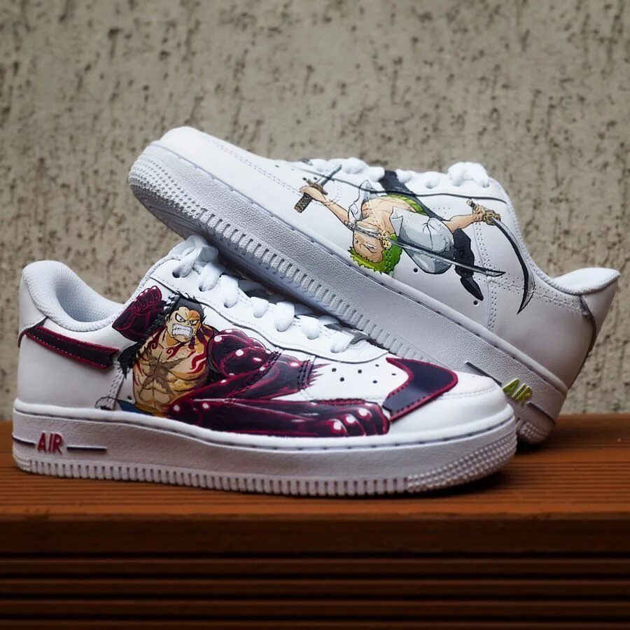 Кастомные Air Force 1 one piece. Air Force 1 Zoro. Кроссовки с Зоро. Кроссовки Ван Пис. One piece кроссовки