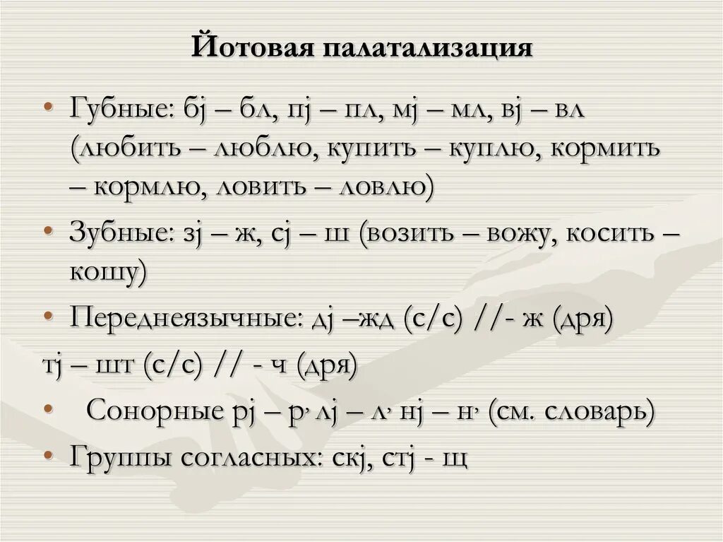 Примеры первой палатализации в древнерусском языке ИСТОРИЯ РУССКОГО ЯЗЫКА презентация