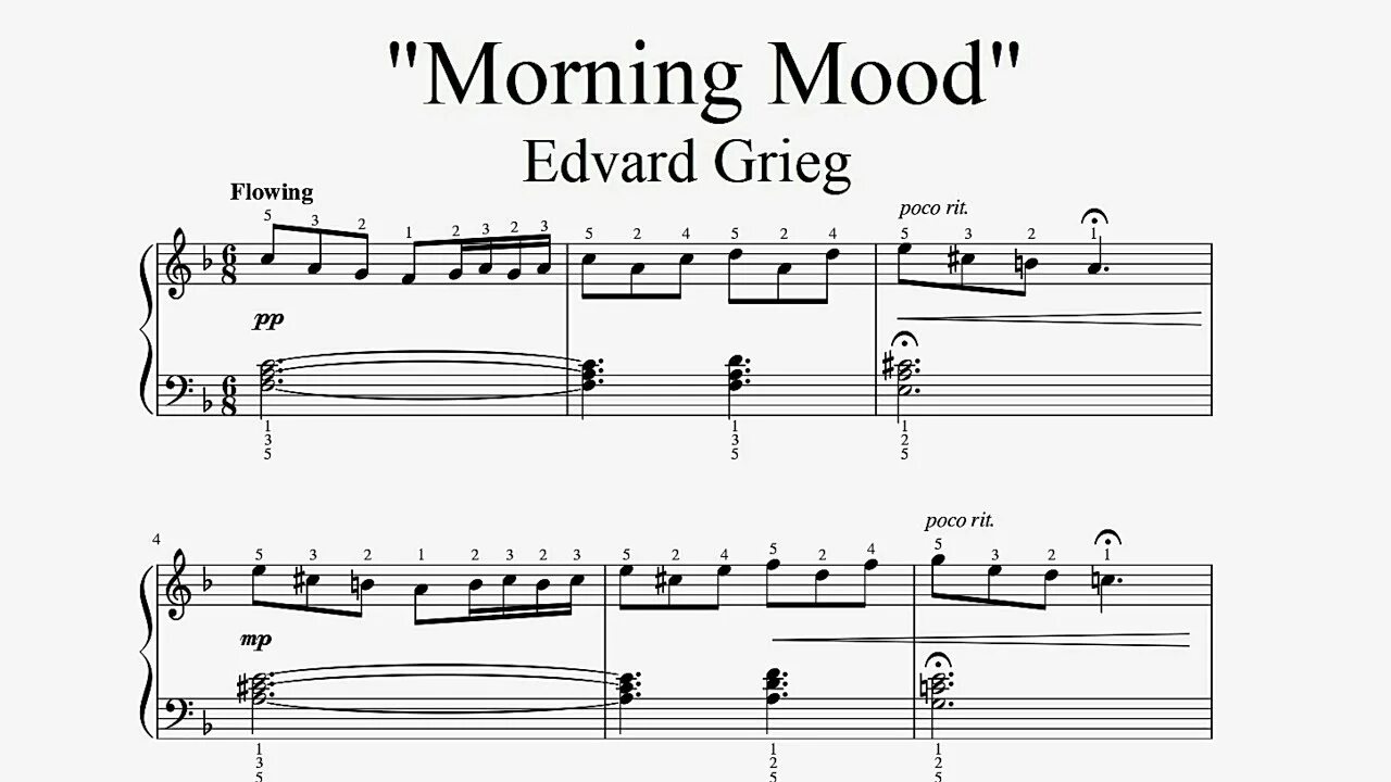 Григ утро фортепиано. Edvard Grieg morning mood. Morning mood Edvard Grieg Ноты. Edvard Grieg morning mood Notes.