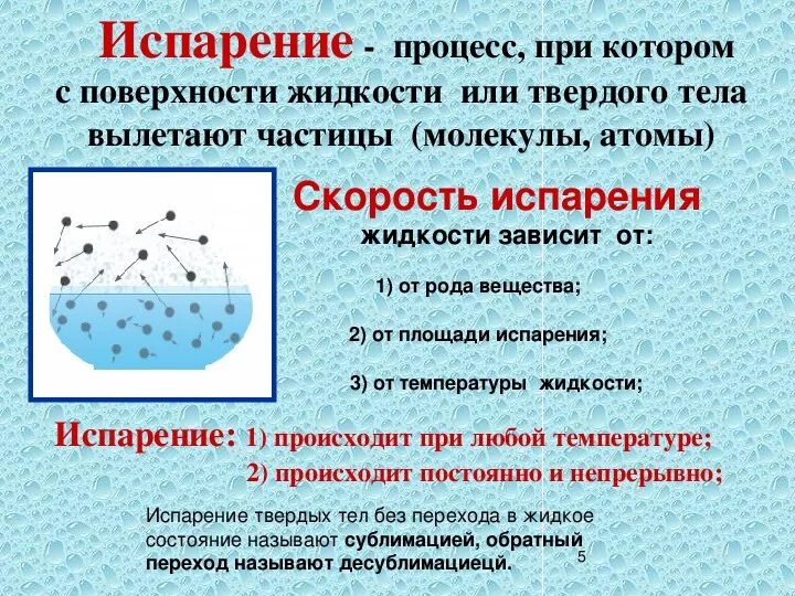 Испаряется ли