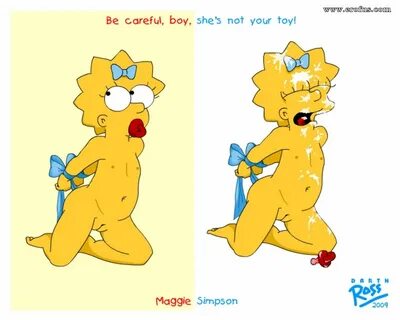 Los Simpsons: Lisa y Maggie teniendo una aventura lésbica.