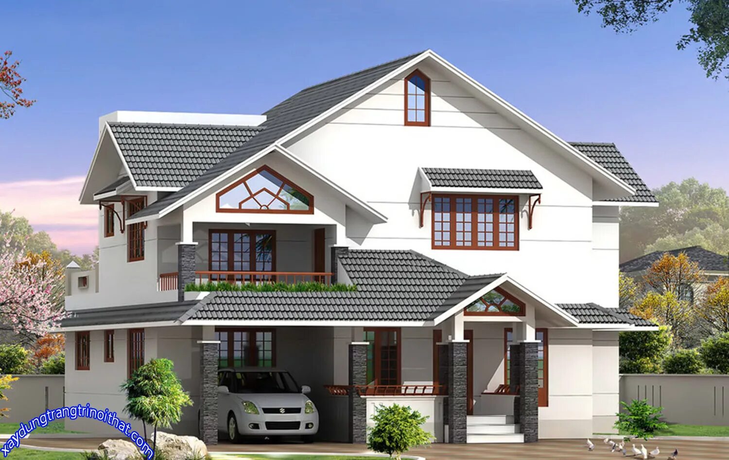 3д модель коттеджа. Частный дом 3d. House Design. 3d House Design. Came home early