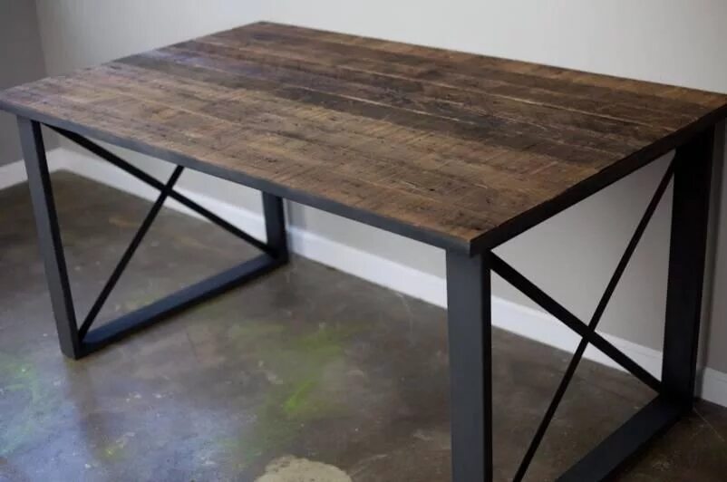 Стол из квадратной трубы. Компьютерный стол лофт loft wood studio. стол лофт вид сбоку. подстолье лофт v-table. стол &quot;лофт 2&quot; 1200x500.