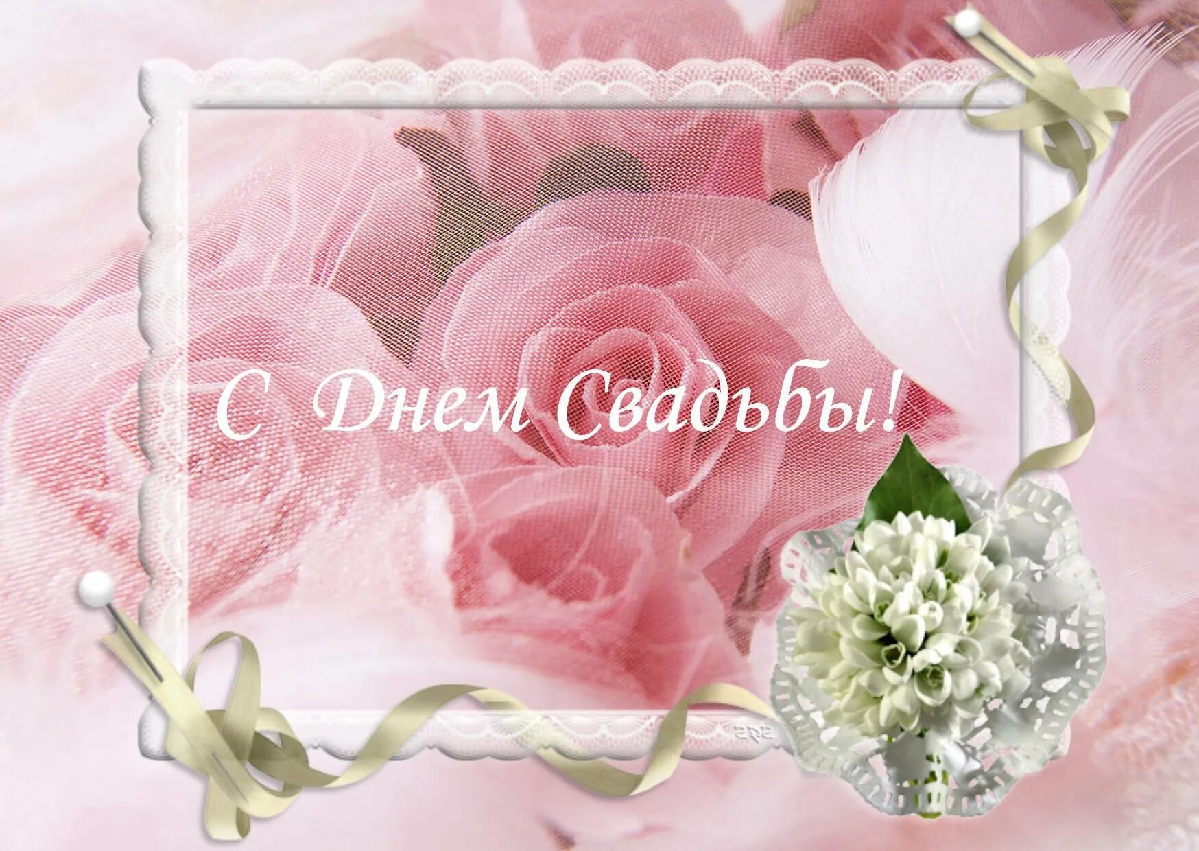 Свадебная открытка. Розовая свадьба. Розовая свадьба годовщина. Розовая свадьба поздравления.