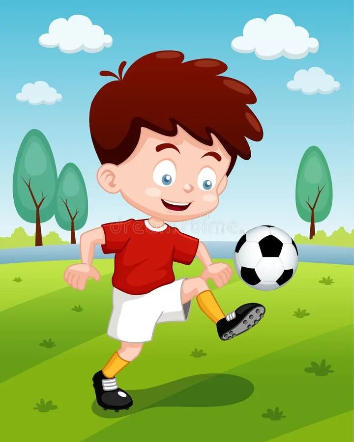 Коля играл в футбол. Футбол дети мультяшный. Дети играют в футбол. Мальчик с мячом. Мальчик футболист.