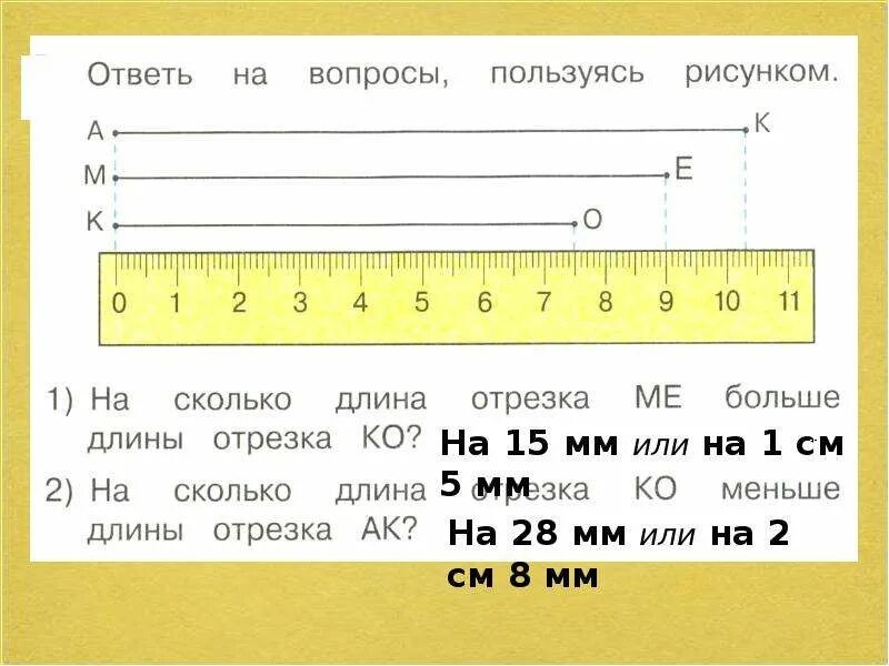 Насколько длина. Сравнение длин отрезков. Сравни длины отрезков. Сравнение длин отрезков задания. Измерение длины отрезка 1 класс задания.