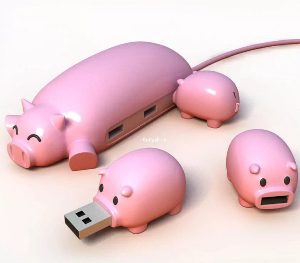 Включи смешные мини. USB Hub концентратор Свинка. Флешка в виде свиньи. Прикольные флешки. Необычные флешки.