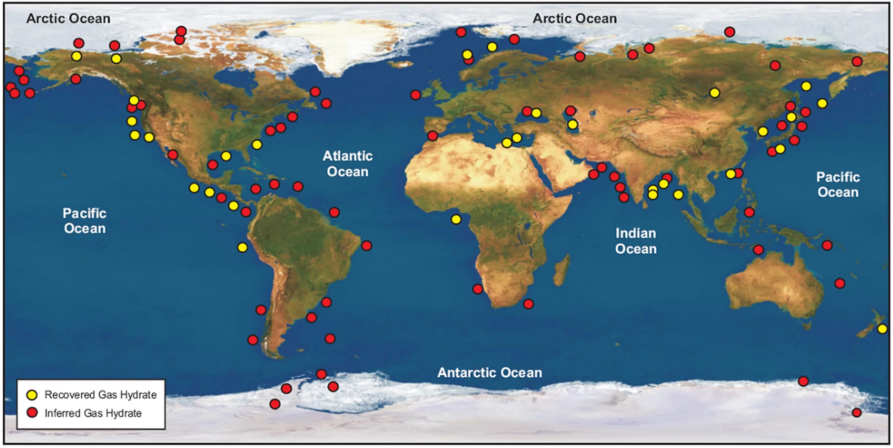 Месторождения метана. Карта залежей гидратов метана. Карта залежей газовых гидратов. Газогидратные месторождения. Месторождения газовых гидратов.