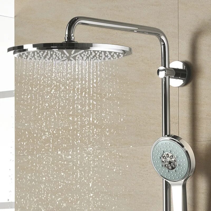 Душевая система grohe rainshower. Душевая стойка grohe rainshower system 310 27968000 хром. 27968000 grohe.