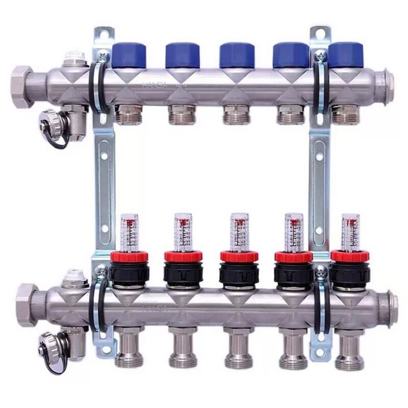 Коллектор отопительного контура. Hansa коллектор для отопления. Коллекторный группа Ханса. Коллекторная группа для тёплого пола на 2 контура. Коллекторная группа в сборе с расходомерами Oventrop на 4 контура.