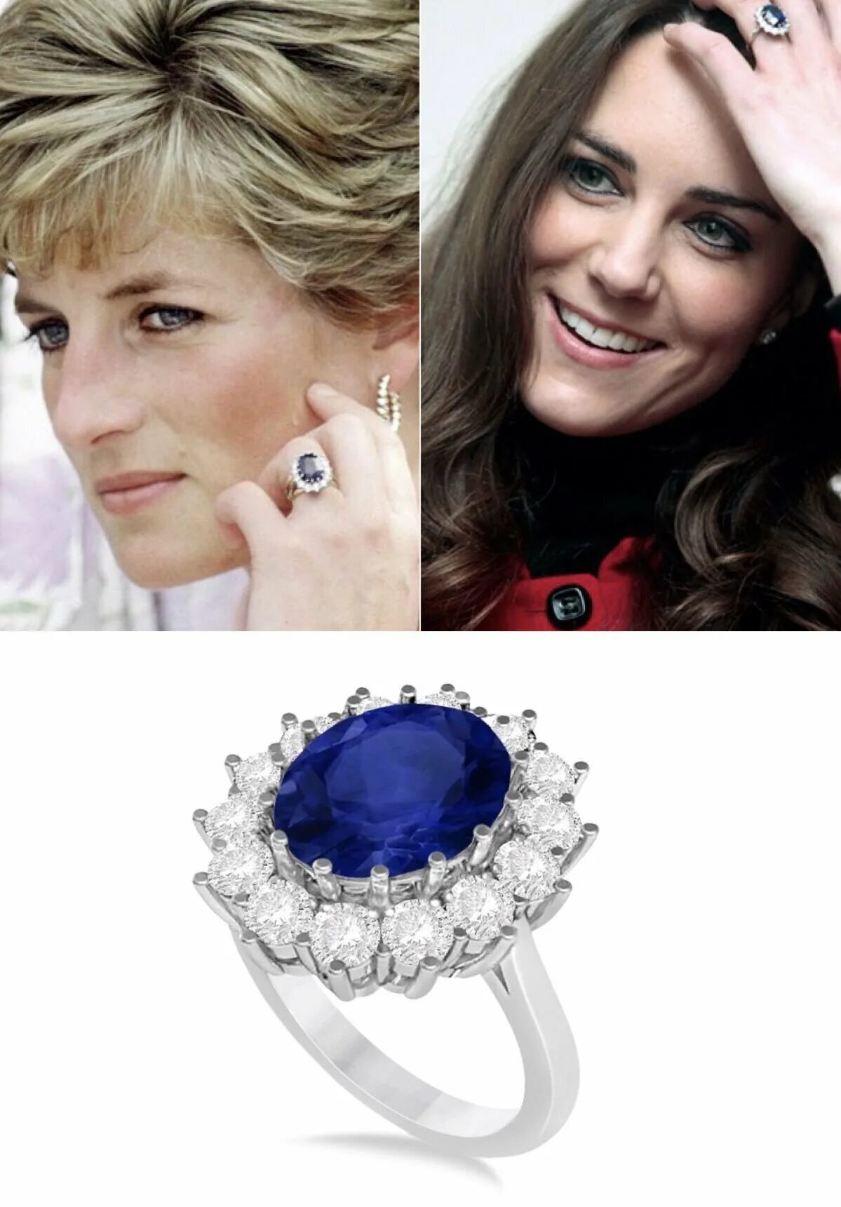 Сапфир принцессы дианы. Кольцо Кейт Миддлтон с сапфиром. Помолвочное кольцо Кэтрин Миддлтон. Кейт Миддлтон кольцо Дианы. Обручальное кольцо принцессы Дианы /Кейт Миддлтон.
