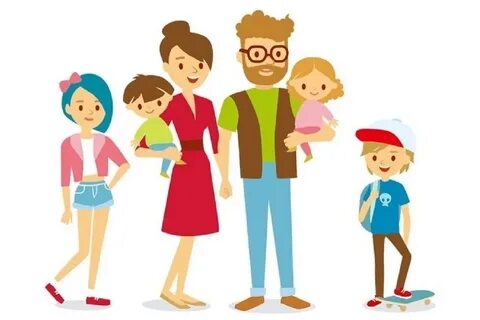 Семья картинки на белом фоне