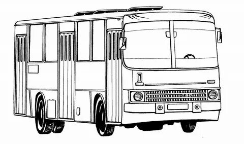 Раскраска автобус 6 лет