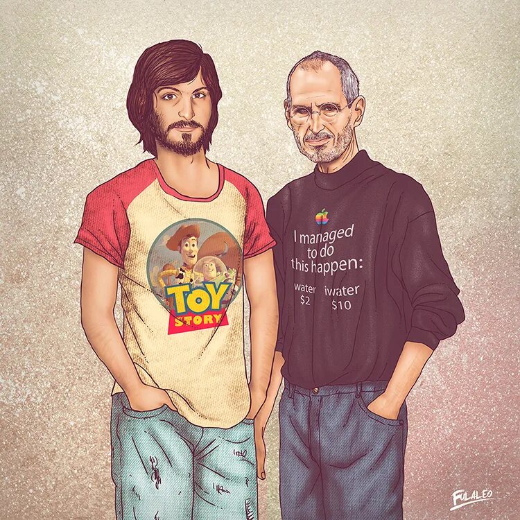 The other is me. Стив Джобс молодой арт. Стив Джобс в молодости хиппи. Стив Джобс в молодости и старости. Фульвио Обрегон.