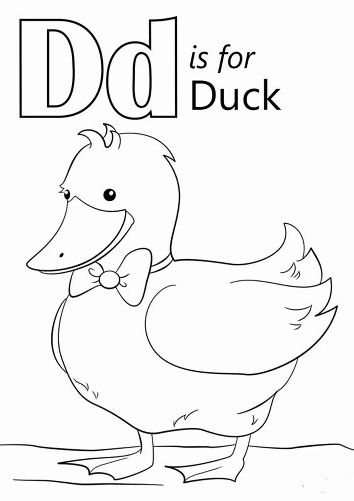 Слово duck. Утенок раскраска. Буква d в английском языке для детей. Рисунок на букву d английскую. Раскраска на английском.