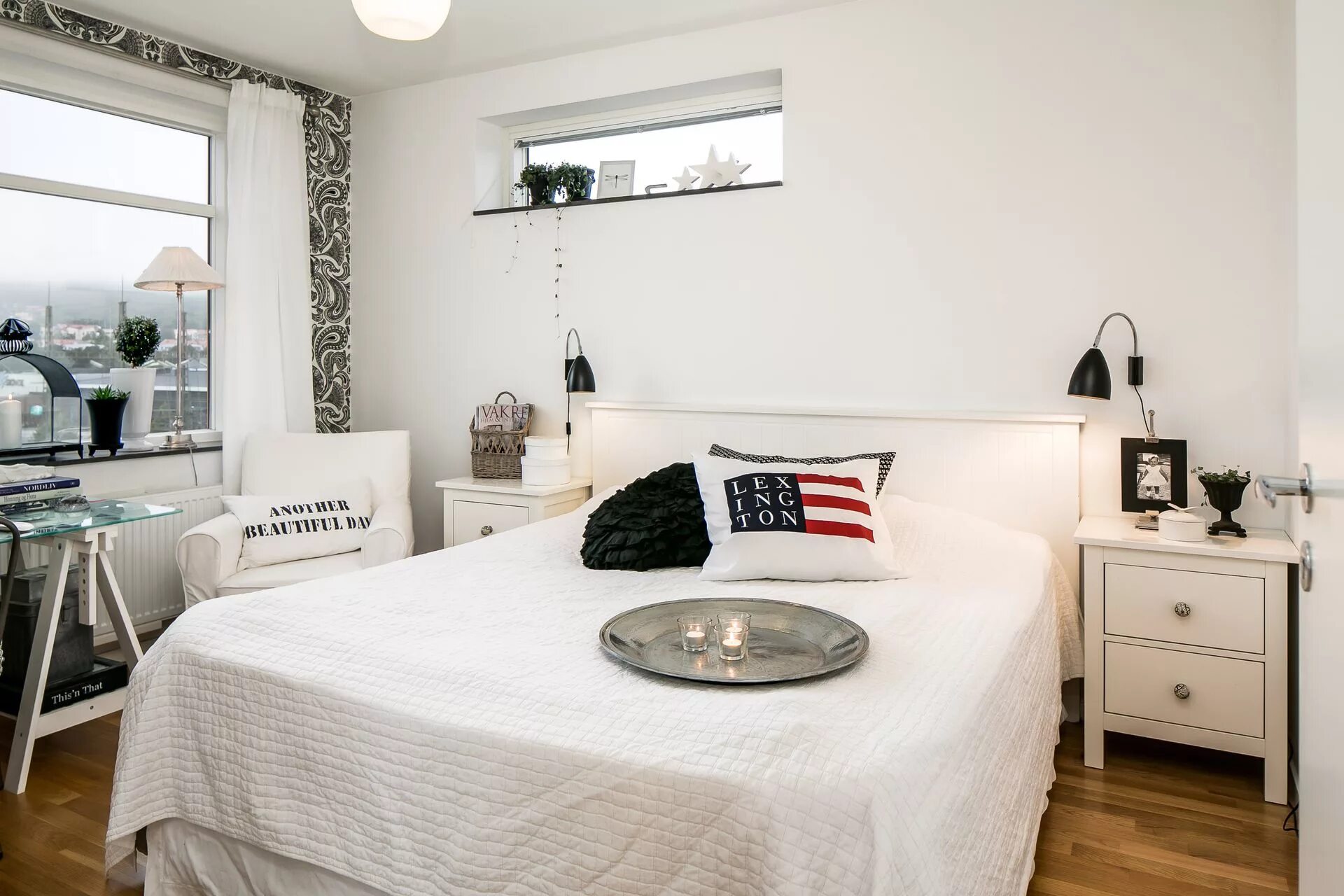 Комната с белыми обоями интерьер Valkoista, modernia ja romanttista White room decor, White painted furniture, Wh
