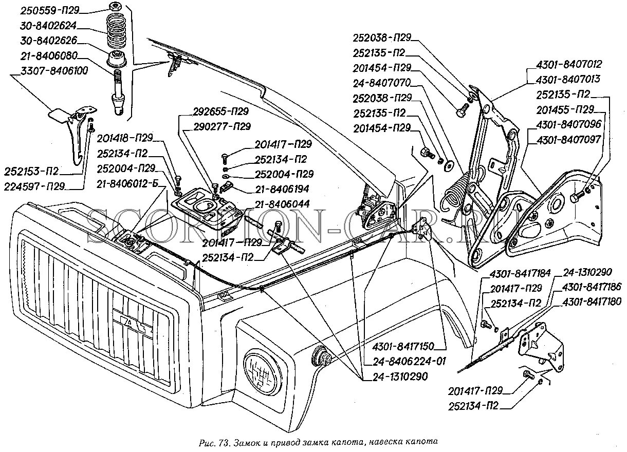 Панель замка капота ГАЗ 3309. Механизм открытия капота ГАЗ 3307. Замок капота 3307. Петля капота ГАЗ 3309.