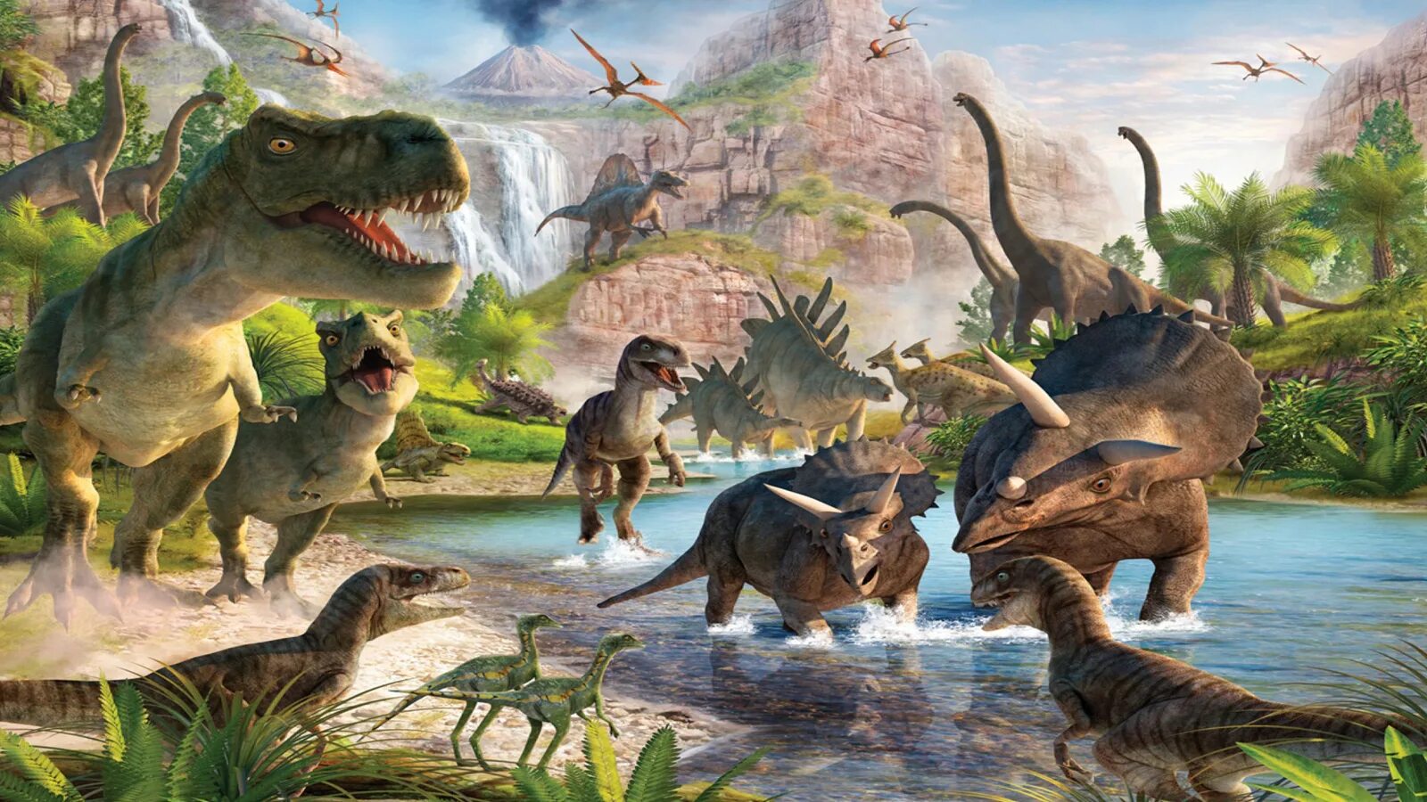 Динозавры выходят. Юрский период мезозойской эры. Динозавры мезозойской эры. Мезозойская Эра Тираннозавр. Мир Юрский период арт денозавров.