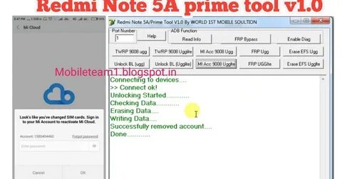 Redmi unlock tool