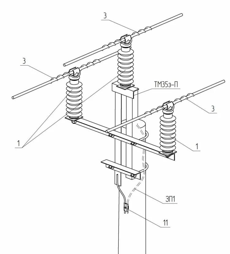 Полимерные изоляторы вл 35кв. Изолятор 35 кв для провода СИП. ОПН на опоре вл-10 кв. ОПН на СИП 10кв. Опн на опоре